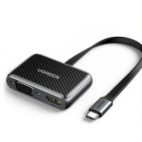 Адаптер Ugreen CM303 HDMI+VGA - USB Type-C (F/M), Black (70549) Адаптер Ugreen CM303 HDMI+VGA - USB Type-C (F/M), Black (70549)