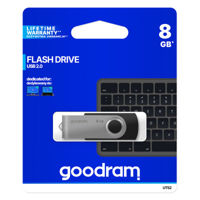 Флеш-накопичувач USB2.0 8GB Goodram UTS2 (Twister) Black (UTS2-0080K0R11) Флеш-накопичувач USB2.0 8GB Goodram UTS2 (Twister) Black (UTS2-0080K0R11)