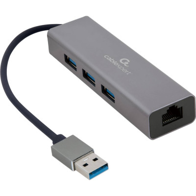 USB-хаб Cablexpert 4 ports USB 3.0 Grey (A-AMU3-LAN-01) USB-хаб Cablexpert 4 ports USB 3.0 Grey (A-AMU3-LAN-01)