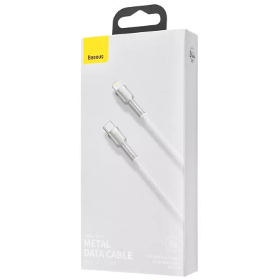 Кабель Baseus Cafule Metal USB Type-C-Lightning, 20W, 1м Black (6953156202061) Кабель Baseus Cafule Metal USB Type-C-Lightning, 20W, 1м Black (6953156202061)