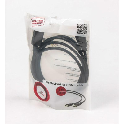 Кабель Cablexpert DisplayPort - HDMI (M/M), 3 м, Black (CC-DP-HDMI-3M) Кабель Cablexpert DisplayPort - HDMI (M/M), 3 м, Black (CC-DP-HDMI-3M)