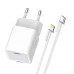 Мережевий зарядний пристрій ColorWay GaN Mini 20W PD Port PPS USB-C White (CW-CHS059PD-WT) + кабель Lightning Мережевий зарядний пристрій ColorWay GaN Mini 20W PD Port PPS USB-C White (CW-CHS059PD-WT) + кабель Lightning