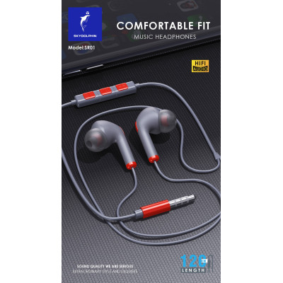 Гарнітура SkyDolphin SR01 with mic Red (HF-000475)