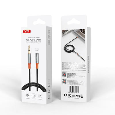 Аудио-кабель XO AUX 3.5 мм - AUX 3.5 мм 1 м Black (NB-R269A.black)