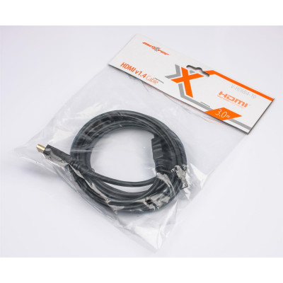 Кабель Maxxter HDMI - HDMI V 1.4 (M/M), 3 м, чорний (V-HDMI4-10) пакет Кабель Maxxter HDMI - HDMI V 1.4 (M/M), 3 м, чорний (V-HDMI4-10) пакет