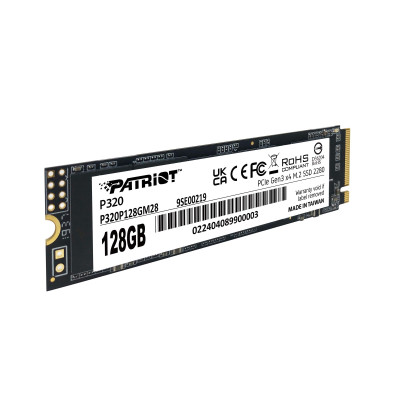 Накопичувач SSD 128GB Patriot P320 M.2 2280 PCIe 3.0 x4 NVMe TLC (P320P128GM28) Накопичувач SSD 128GB Patriot P320 M.2 2280 PCIe 3.0 x4 NVMe TLC (P320P128GM28)