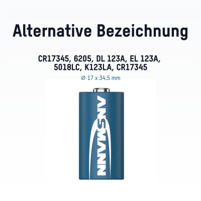 Батарейка Ansmann CR123A/CR17335 BL 1шт Батарейка Ansmann CR123A/CR17335 BL 1шт