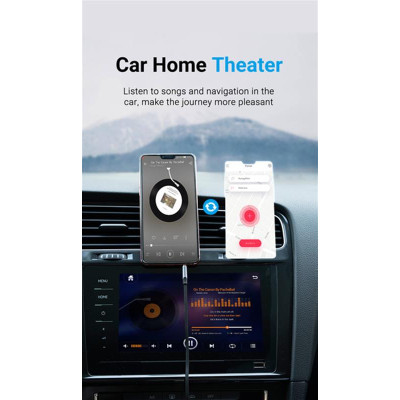 Кабель Vention Audio 3.5 мм - 3.5 мм (M/M), 1 м, Metal Type, чорний/сріблястий (BAPHF)