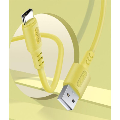 Кабель ColorWay USB - USB Type-C (M/M), soft silicone, 2.4 А, 1 м, Yellow (CW-CBUC043-Y) Кабель ColorWay USB - USB Type-C (M/M), soft silicone, 2.4 А, 1 м, Yellow (CW-CBUC043-Y)