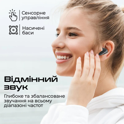 Bluetooth-гарнітура Promate Lush Black Bluetooth-гарнітура Promate Lush Black