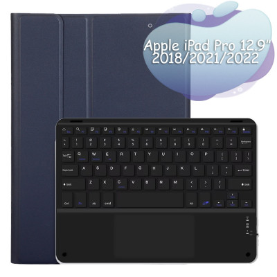 Чохол з бездротовою клавіатурою (TouchPad) BeCover для Apple iPad Pro 12.9 (2020/2021/2022) Deep Blue (712382)