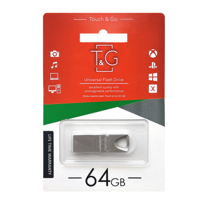 Флеш-накопичувач USB 64GB T&G 117 Metal Series Silver (TG117SL-64G) Флеш-накопичувач USB 64GB T&G 117 Metal Series Silver (TG117SL-64G)