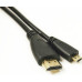 Кабель PowerPlant (KD00AS1242) HDMI-microHDMI v1.3, 2м, Black Кабель PowerPlant (KD00AS1242) HDMI-microHDMI v1.3, 2м, Black