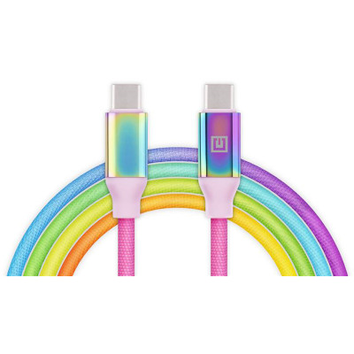 Кабель REAL-EL Premium USB Type-C - USB Type-C (M/M), 1 м, Rainbow (EL123500053) Кабель REAL-EL Premium USB Type-C - USB Type-C (M/M), 1 м, Rainbow (EL123500053)