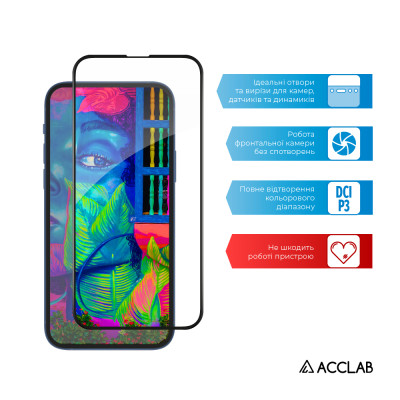 Захисне скло ACCLAB Full Glue для Apple iPhone 14 Black (1283126541957) Захисне скло ACCLAB Full Glue для Apple iPhone 14 Black (1283126541957)