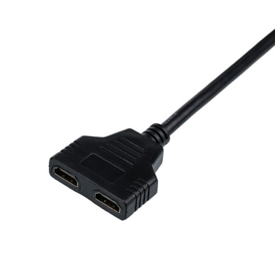 Кабель-розгалужувач Atcom HDMI - 2хHDMI (M/F), 0.1 м, Black (10901) Кабель-розгалужувач Atcom HDMI - 2хHDMI (M/F), 0.1 м, Black (10901)