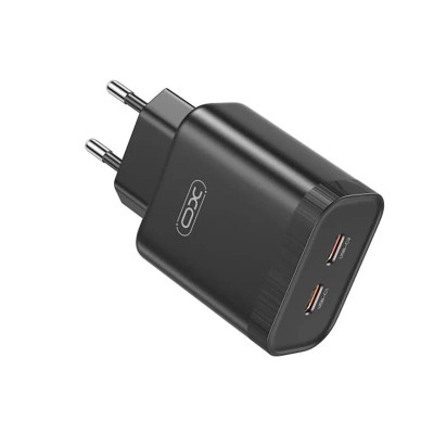 Мережевий зарядний пристрій XO L105 (2USB-С, 3А) PD Black (L105-CC.black)