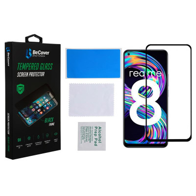 Захисне скло BeCover для Realme 8 Black (706657) Захисне скло BeCover для Realme 8 Black (706657)
