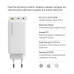 Мережевий зарядний пристрій ColorWay GaN Mini 100W PD Port PPS USB (USB-2C1A) White (CW-CHS061PD-WT)