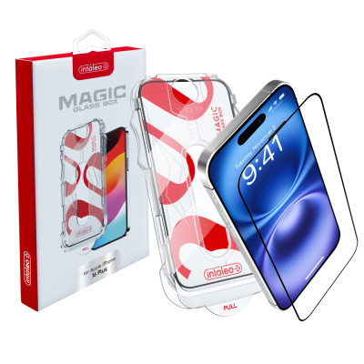 Захисне скло Intaleo з аплікатором Intaleo MagicBox для Apple iPhone 16 Plus Black (4820266742928) Захисне скло Intaleo з аплікатором Intaleo MagicBox для Apple iPhone 16 Plus Black (4820266742928)