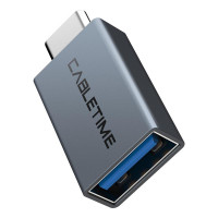 Адаптер Cabletime USB - USB Type-C V 3.0 (F/M) OTG Black (CP76G) Адаптер Cabletime USB - USB Type-C V 3.0 (F/M) OTG Black (CP76G)