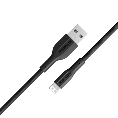 Кабель Promate xCord-Ai USB - Lightning (M/M), 1 м, Black (xcord-ai.black) Кабель Promate xCord-Ai USB - Lightning (M/M), 1 м, Black (xcord-ai.black)