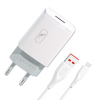 Мережевий зарядний пристрій SkyDolphin SC06V (1USBx2.4A) White (SDMZP-000180) + кабель microUSB Мережевий зарядний пристрій SkyDolphin SC06V (1USBx2.4A) White (SDMZP-000180) + кабель microUSB