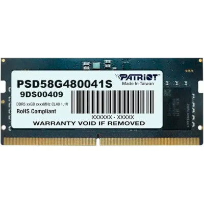 Модуль пам`яті SO-DIMM DDR5 8GB/4800 Patriot Signature Line (PSD58G480041S) Модуль пам`яті SO-DIMM DDR5 8GB/4800 Patriot Signature Line (PSD58G480041S)
