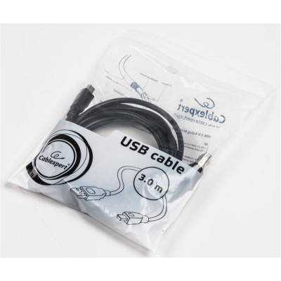 Кабель Cablexpert USB - mini-USB V 2.0 (M/M), 3 м, чорний (CCP-USB2-AM5P-10) Кабель Cablexpert USB - mini-USB V 2.0 (M/M), 3 м, чорний (CCP-USB2-AM5P-10)