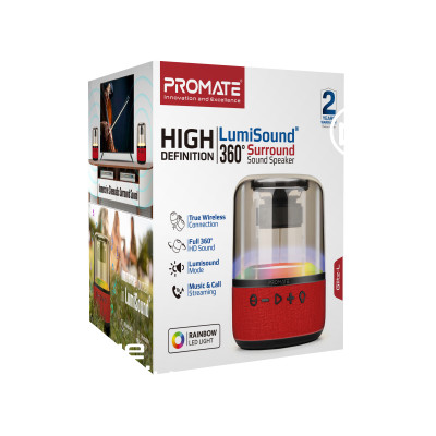 Акустична система Promate Glitz-L 10W Red Акустична система Promate Glitz-L 10W Red