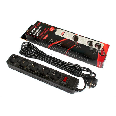 Фільтр живлення FrimeCom (FC-B4005W 4.5 B) 5 розеток, 4.5 м, чорний Фільтр живлення FrimeCom (FC-B4005W 4.5 B) 5 розеток, 4.5 м, чорний