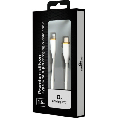 Кабель Cablexpert USB Type-C - Lightning (M/M), 2.25 A, 20 W, 1.5 м, White (CC-USB2S-CM8PM-1.5M-W) Кабель Cablexpert USB Type-C - Lightning (M/M), 2.25 A, 20 W, 1.5 м, White (CC-USB2S-CM8PM-1.5M-W)