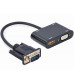 Адаптер Cablexpert VGA - HDMI+VGA (M/F), 0.15 м, Black (A-VGA-HDMI-02) Адаптер Cablexpert VGA - HDMI+VGA (M/F), 0.15 м, Black (A-VGA-HDMI-02)