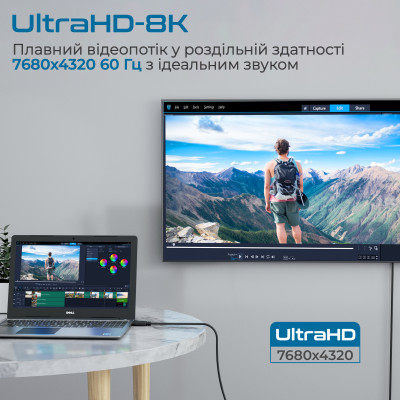 Кабель Promate DPLink-200 DisplayPort - DisplayPort V 1.4 (M/M), 2 м, Black Кабель Promate DPLink-200 DisplayPort - DisplayPort V 1.4 (M/M), 2 м, Black