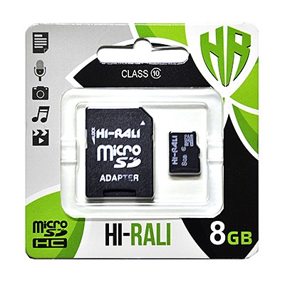 Карта пам`ятi MicroSDHC 8GB Class 10 Hi-Rali + SD-adapter (HI-8GBSDCL10-01) Карта пам`ятi MicroSDHC 8GB Class 10 Hi-Rali + SD-adapter (HI-8GBSDCL10-01)