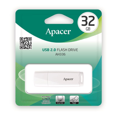 Флеш-накопичувач USB 32GB Apacer AH336 White (AP32GAH336W-1) Флеш-накопичувач USB 32GB Apacer AH336 White (AP32GAH336W-1)