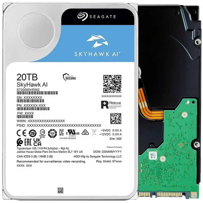 Накопичувач HDD SATA 20.0TB Seagate SkyHawk AI Surveillance 7200rpm 256MB (ST20000VE002) Накопичувач HDD SATA 20.0TB Seagate SkyHawk AI Surveillance 7200rpm 256MB (ST20000VE002)