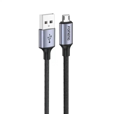 Кабель Foneng X95 Metal Head Braided Cable USB - micro USB 3A 1.2м Black (X95-CA-MU) Кабель Foneng X95 Metal Head Braided Cable USB - micro USB 3A 1.2м Black (X95-CA-MU)