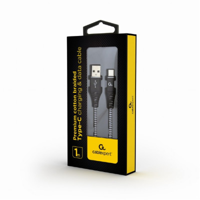 Кабель Cablexpert USB - USB Type-C (M/M), преміум, 1 м, чорний (CC-USB2B-AMCM-1M-BW) Кабель Cablexpert USB - USB Type-C (M/M), преміум, 1 м, чорний (CC-USB2B-AMCM-1M-BW)