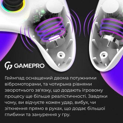 Геймпад GamePro GPX13W White Геймпад GamePro GPX13W White