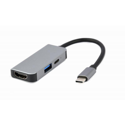 Док-станція Cablexpert USB-C 3-в-1 (A-CM-COMBO3-02) USB/HDMI/PD Док-станція Cablexpert USB-C 3-в-1 (A-CM-COMBO3-02) USB/HDMI/PD