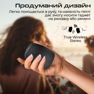 Акустична система Promate Mood 5W Black Акустична система Promate Mood 5W Black