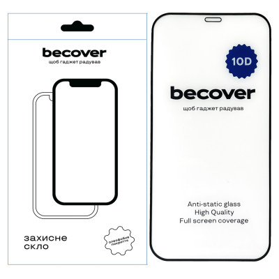 Захисне скло BeCover для Apple iPhone 12 10D Black (711324) Захисне скло BeCover для Apple iPhone 12 10D Black (711324)