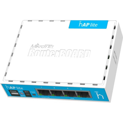 Бездротовий маршрутизатор Mikrotik hAP lite (RB941-2ND) Бездротовий маршрутизатор Mikrotik hAP lite (RB941-2ND)