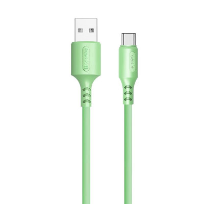Кабель ColorWay USB - USB Type-C (M/M), soft silicone, 2.4 А, 1 м, Green (CW-CBUC042-GR) Кабель ColorWay USB - USB Type-C (M/M), soft silicone, 2.4 А, 1 м, Green (CW-CBUC042-GR)