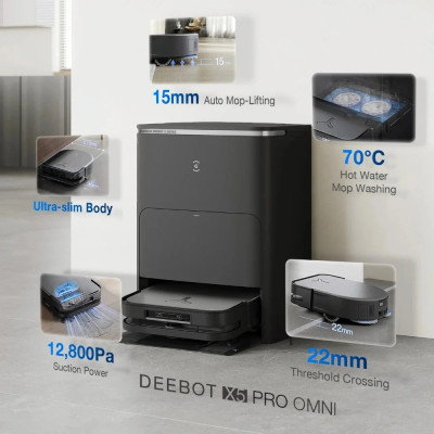 Робот-пилосос Ecovacs Deebot Ozmo X5 Pro Omni (DDX39) Black Робот-пилосос Ecovacs Deebot Ozmo X5 Pro Omni (DDX39) Black