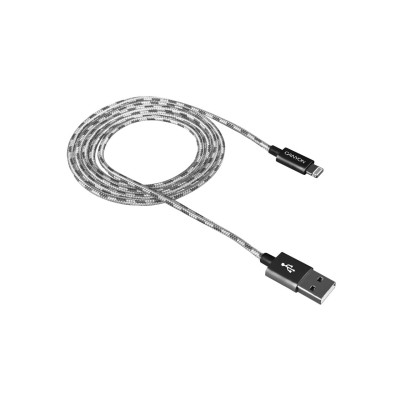 Кабель Canyon USB - Lightning (M/M), обплетення, 1 м, Dark Grey (CNE-CFI3DG) Кабель Canyon USB - Lightning (M/M), обплетення, 1 м, Dark Grey (CNE-CFI3DG)