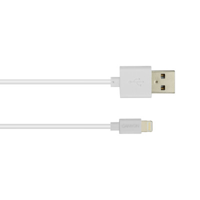 Кабель Canyon USB - Lightning (M/M) 1 м, White (CNS-MFICAB01W) Кабель Canyon USB - Lightning (M/M) 1 м, White (CNS-MFICAB01W)