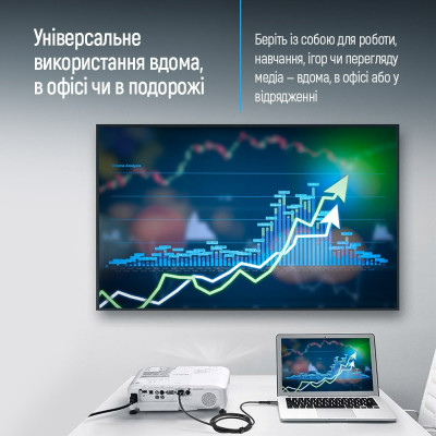 Кабель ColorWay HDMI - USB Type-C (M/M), 4K/60 Гц, 2 м, Black (CW-CBCHD077-BK) Кабель ColorWay HDMI - USB Type-C (M/M), 4K/60 Гц, 2 м, Black (CW-CBCHD077-BK)