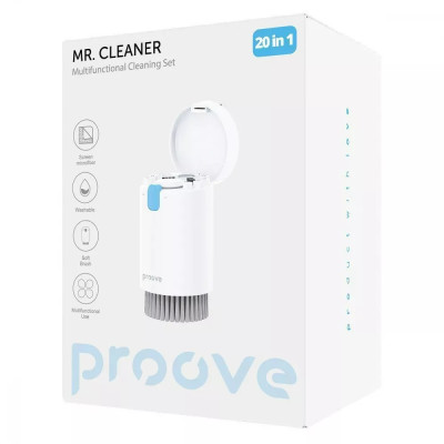 Багатофункціональний набір Proove Mr. Cleaner 20in1 для чищення електроніки та гаджетів White (MCS00002002) Багатофункціональний набір Proove Mr. Cleaner 20in1 для чищення електроніки та гаджетів White (MCS00002002)
